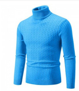 Women's knitted sweater with high collar and ribbed pattern Lune London