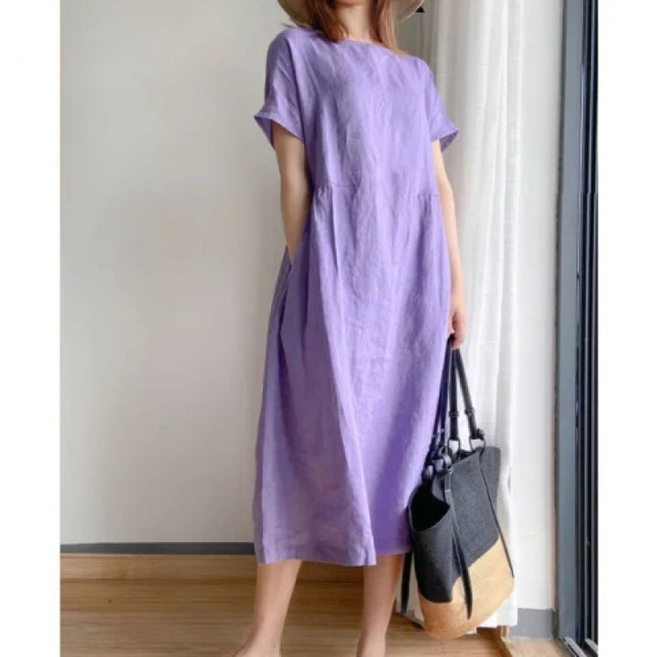 Lune London Women's Casual Long Midi Dress with Pockets