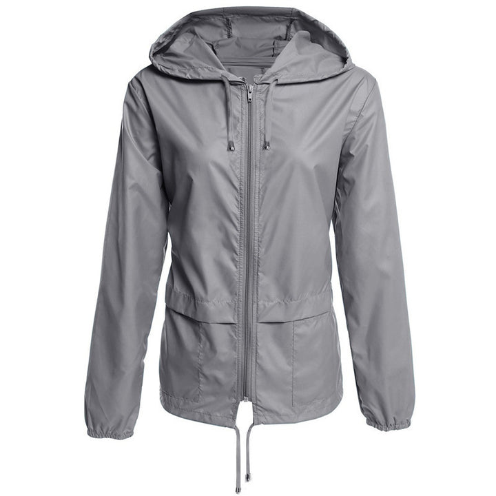Ladies lightweight transition jacket with adjustable drawstring Lune London