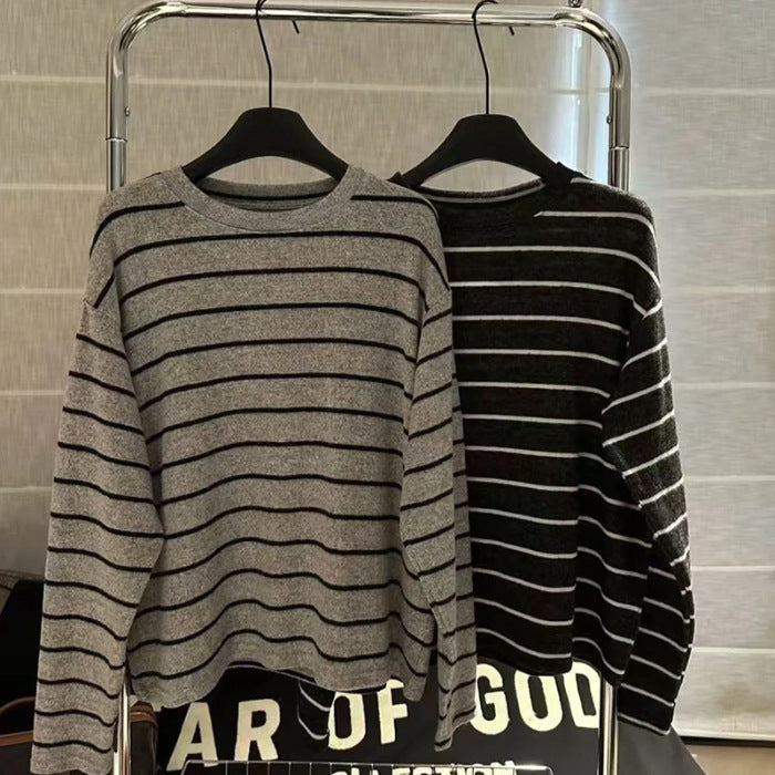 Women's casual striped long-sleeve shirt Chic & Stil
