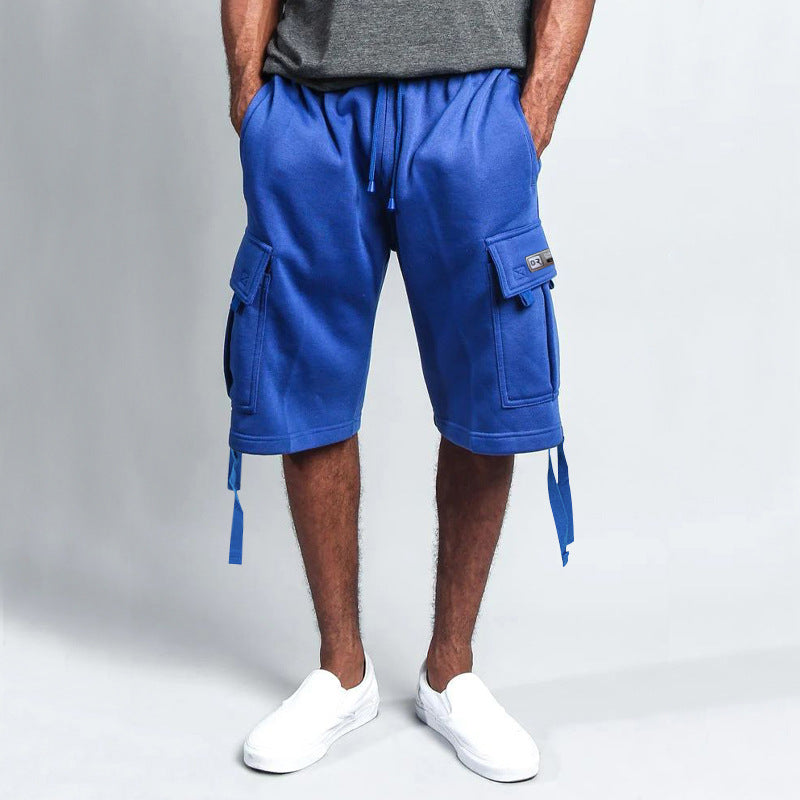 Men's cargo shorts with multiple practical pockets and an elastic waistband Lune London