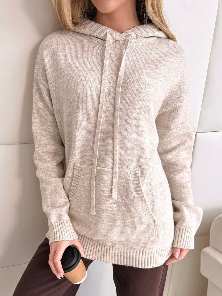 Ladies relaxed hoodie with kangaroo pocket Lune London
