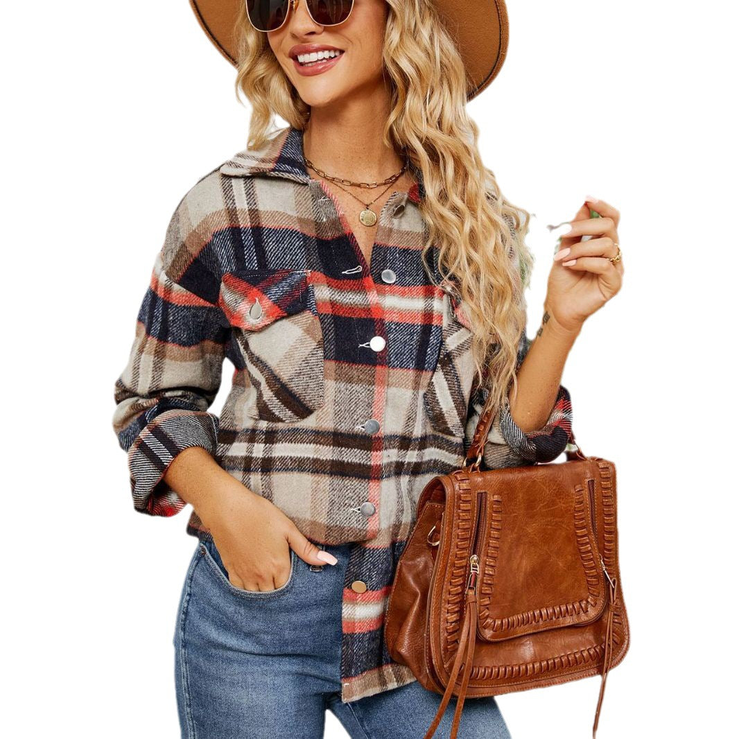 Oversized checkered shirt for women in soft flannel Lune London