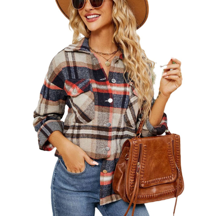 Oversized checkered shirt for women in soft flannel Lune London