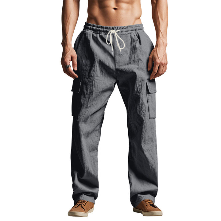 Casual cargo pants for men with elastic waistband and practical side pockets Lune London