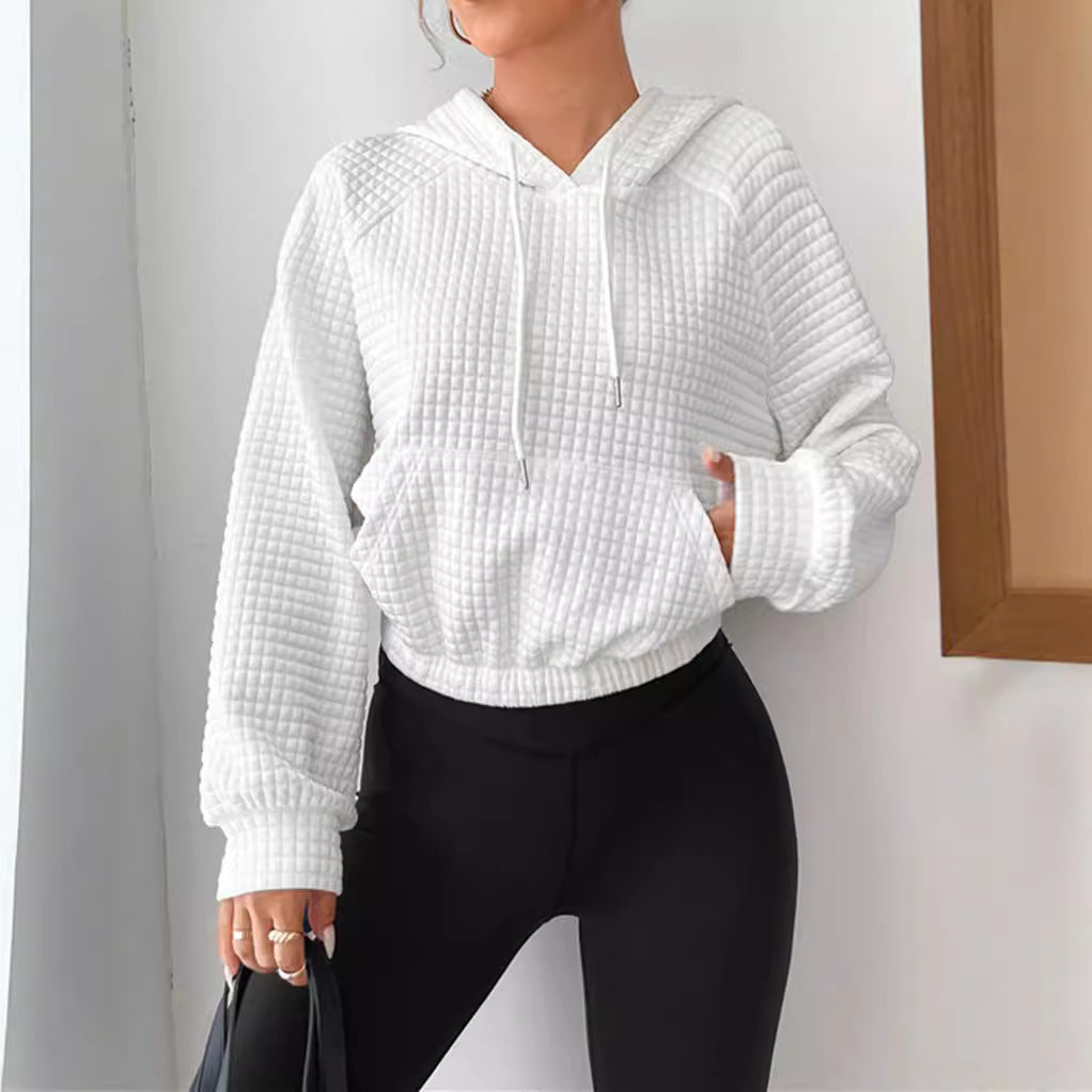 Short textured hoodie for women Lune London