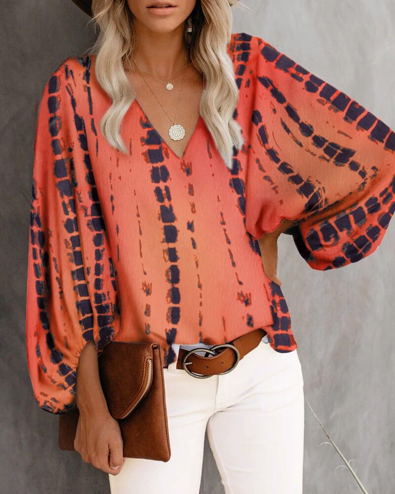 Women Elegant Blouse Cut with Leopard Pattern and Flounce Sleeves Lune London