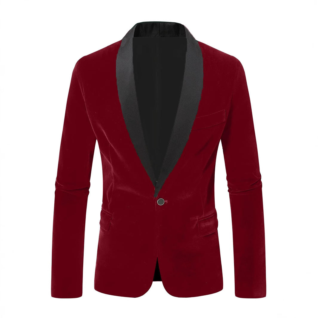 Elegant velvet jacket for men with satin finish Lune London