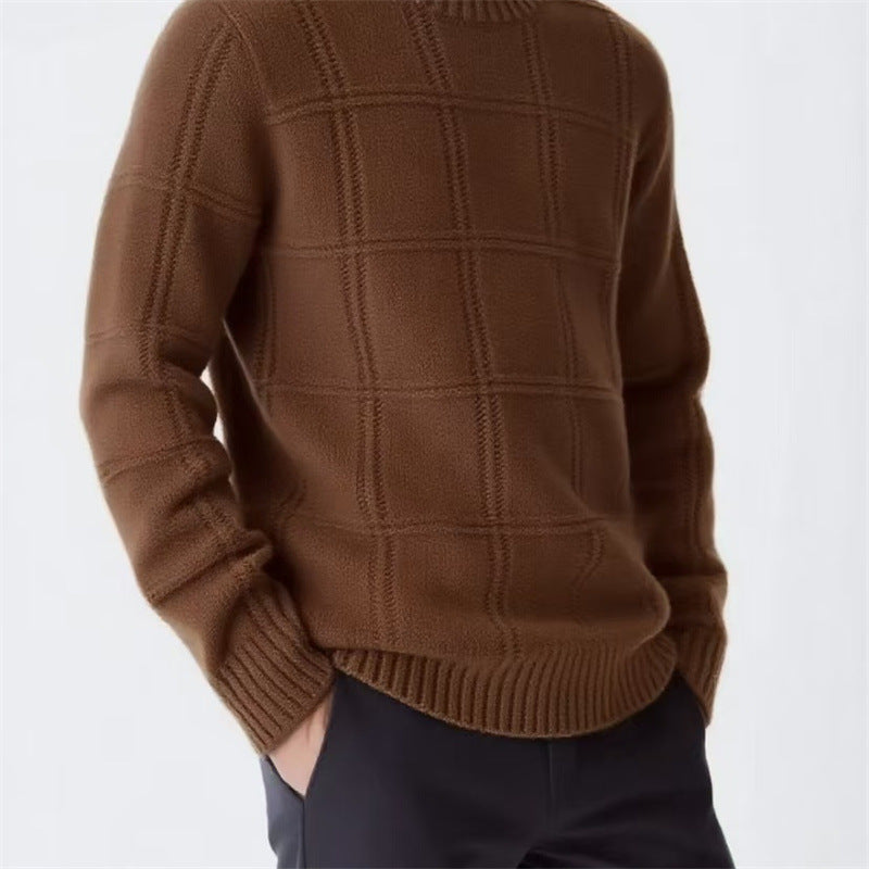 Men's knitted sweater with textured design Lune London