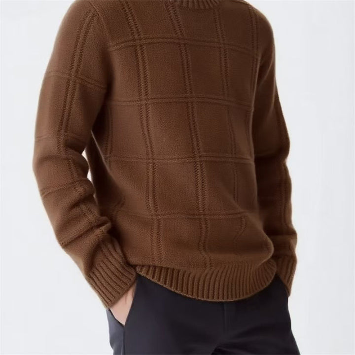 Men's knitted sweater with textured design Lune London