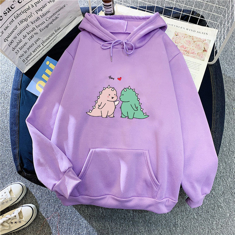 Women’s hoodie with playful dinosaur motif Chic & Stil