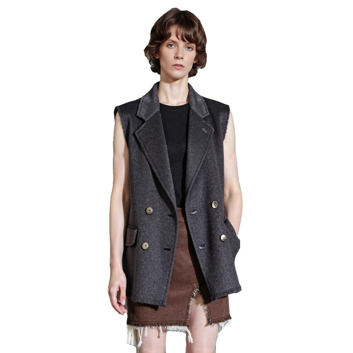 Gilet élégant et décontracté pour femmes avec double rangée de boutons Chic & Stil