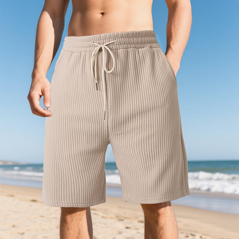 Casual men's shorts with elastic waistband and practical side pockets Lune London