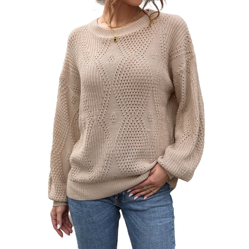 Casual knit sweater for women with textured pattern Lune London