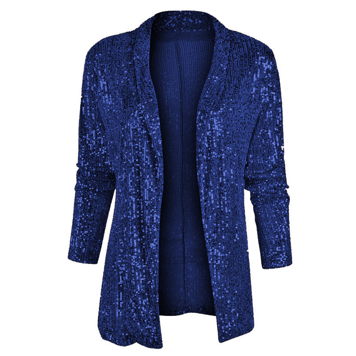 Ladies Shiny and elegant knitted cardigan with sequins Lune London