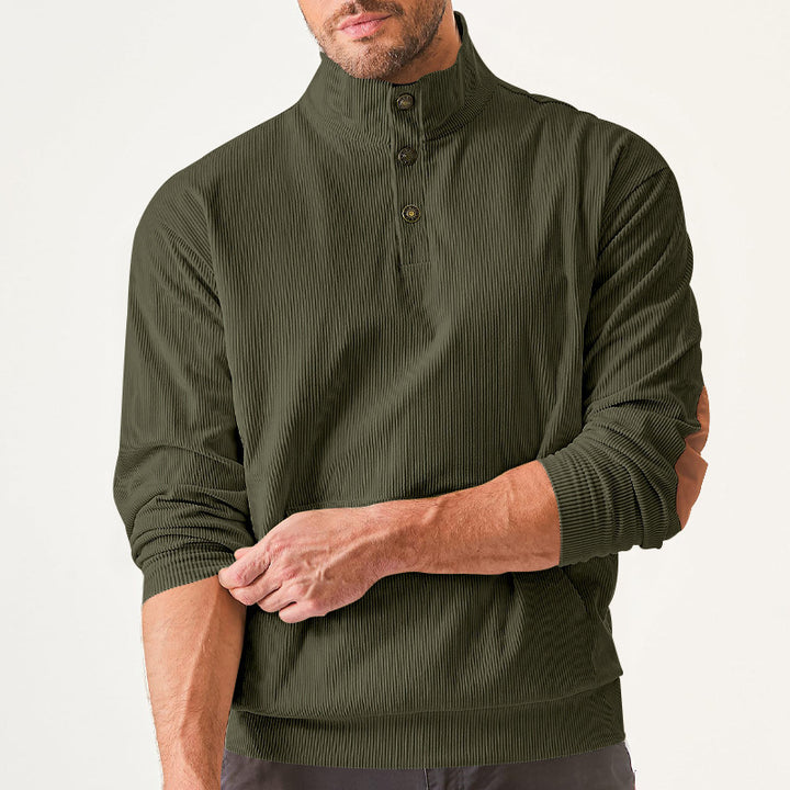Men's highly functional sweatshirt with a high collar and practical kangaroo pocket Lune London