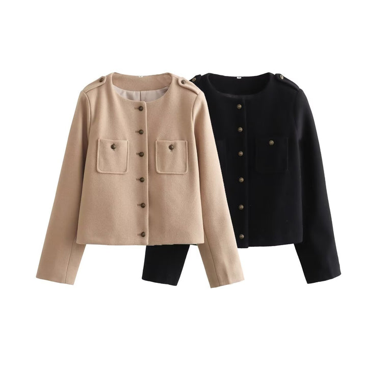 Lune London Elegant short jacket for ladies with decorative button details