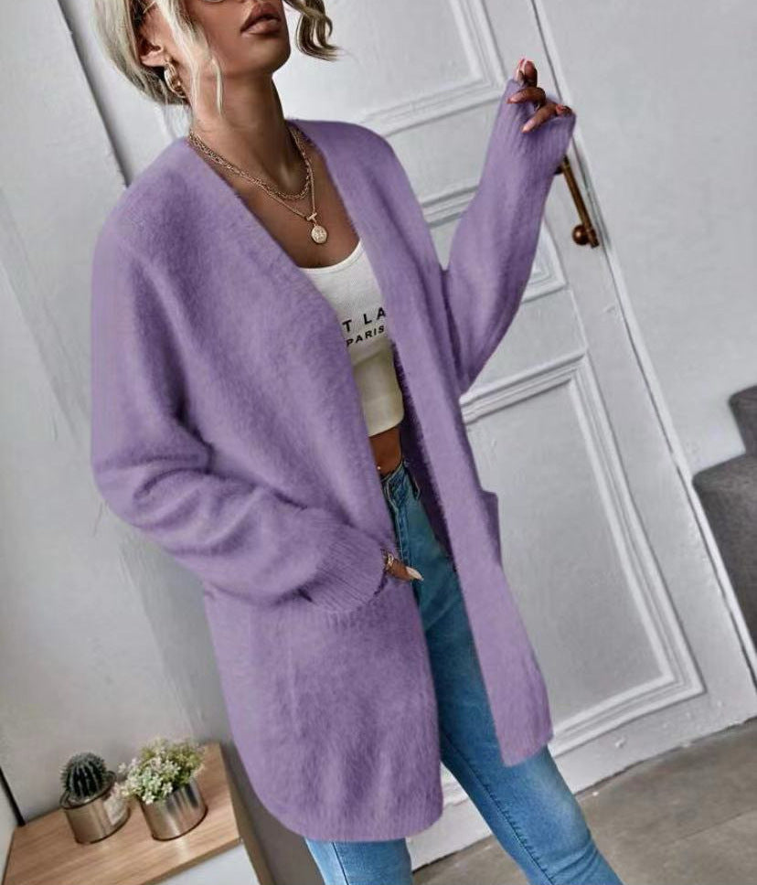 Ladies open cardigan cozy in soft material Lune London