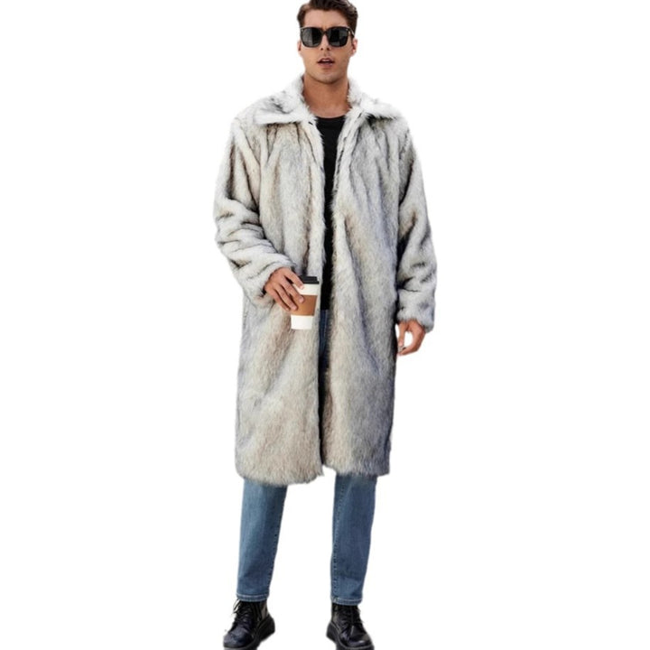 Men's Elegant Faux Fur Coat Lune London