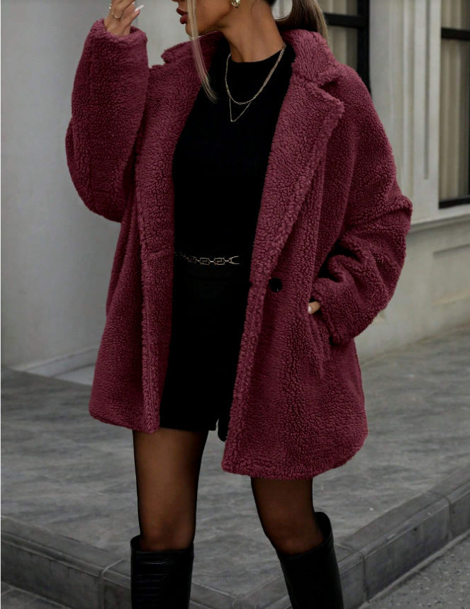 Veste douillette pour femmes en matériau teddy Chic & Stil