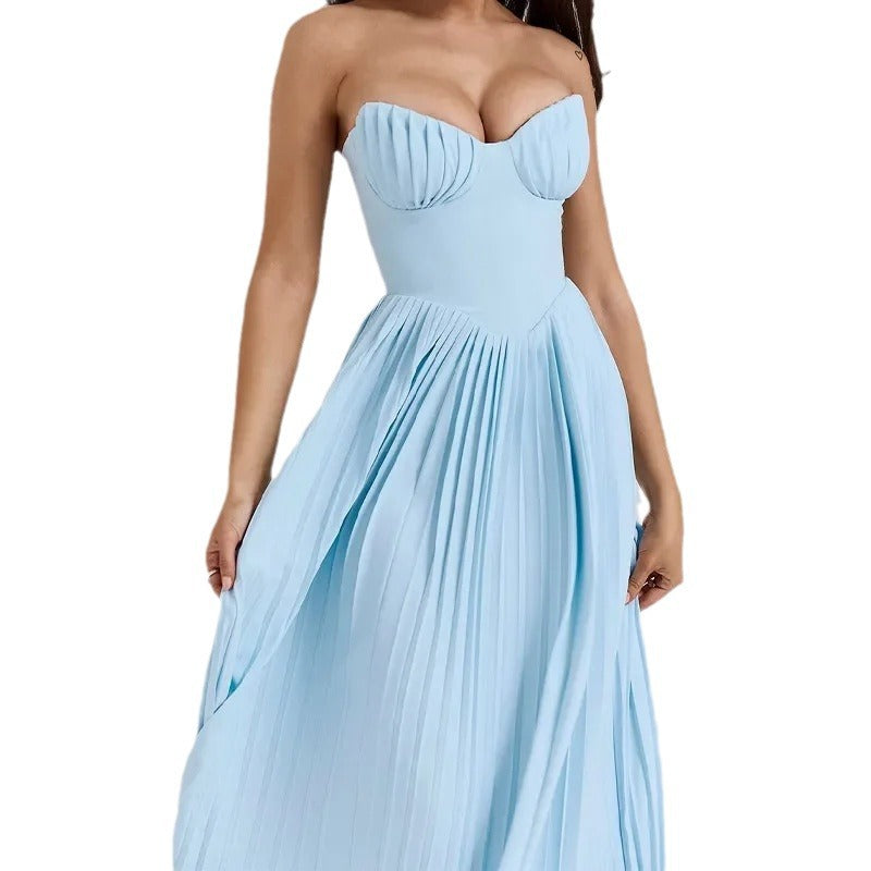 Robe de soirée plissée élégante pour femmes Chic & Stil
