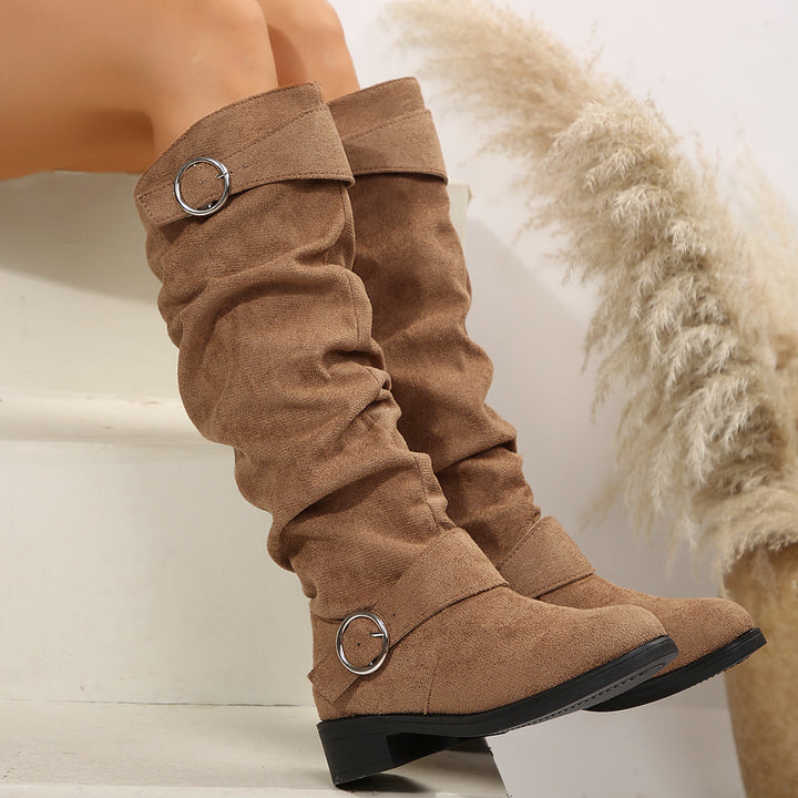 Lune London suede over-the-knee boots for women