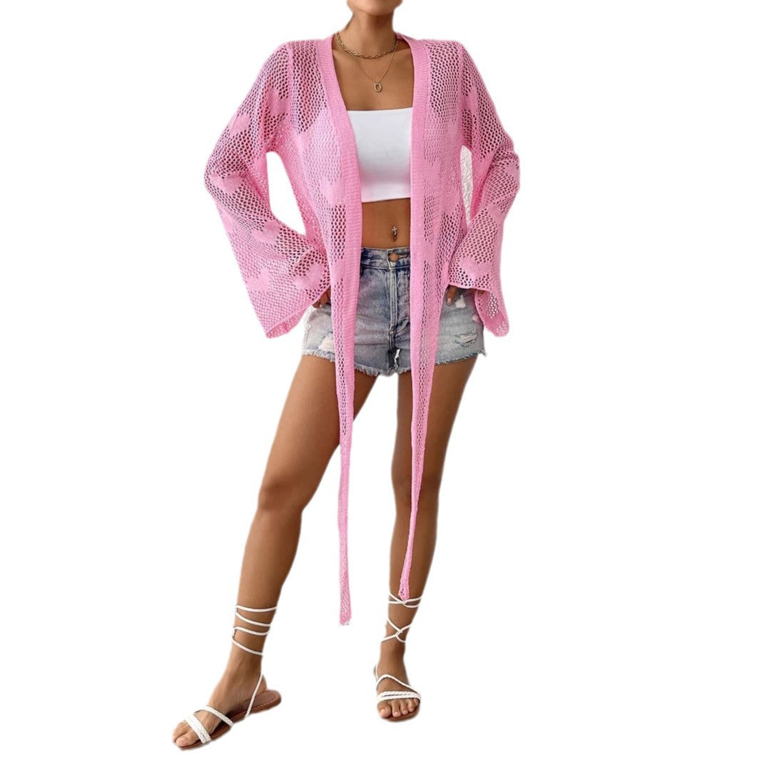 Ladies Crochet Beach Cover Cardigan Lune London