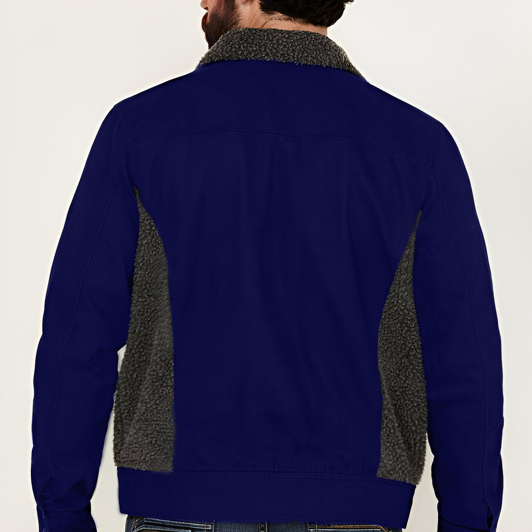 Versatile and stylish men's outer jacket with faux fur elements Lune London