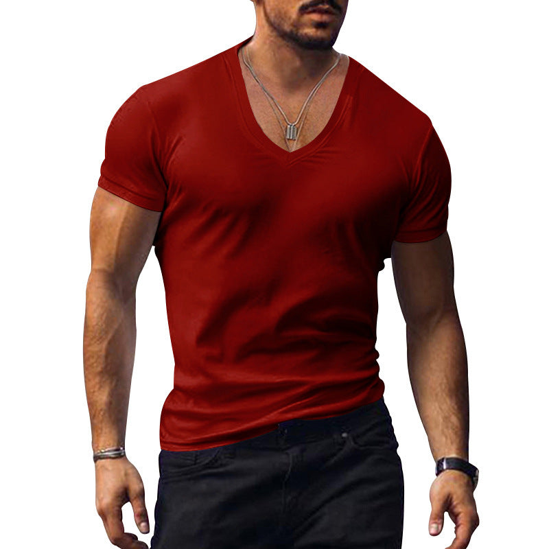 Men's casual V-neck t-shirt Chic und Style