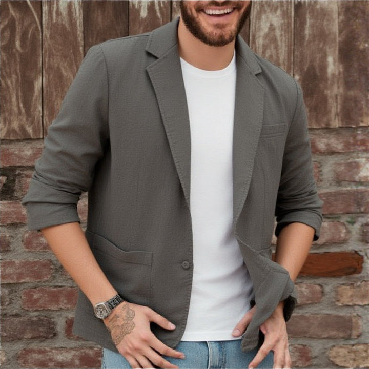Men's jersey blazer casual with pockets