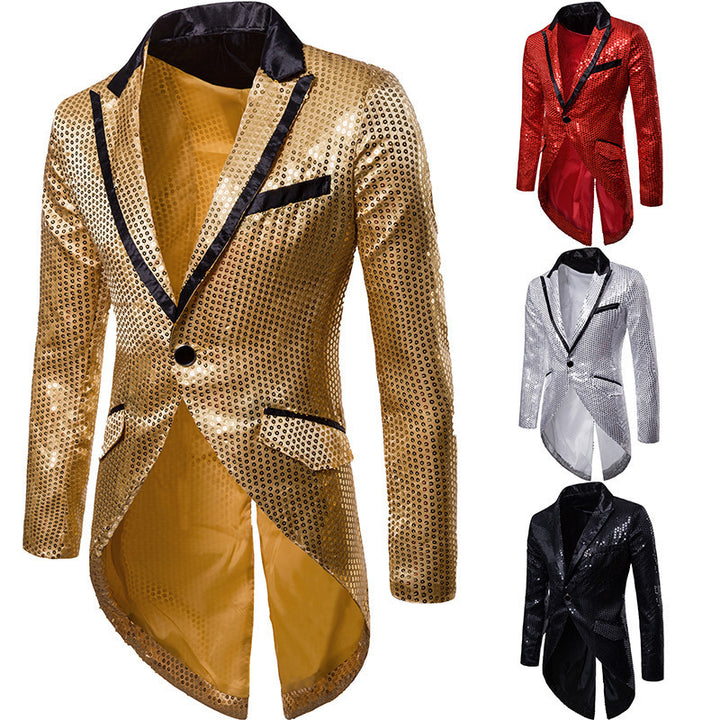 Elegant sequin blazer for men with asymmetric cut and luxurious design Lune London