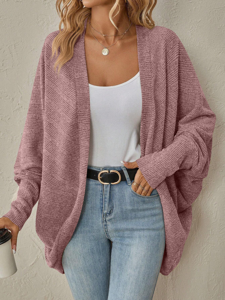 Ladies casual cardigan with wide sleeves and an open design Lune London