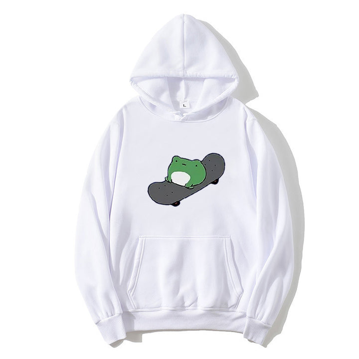 Women's hoodie with humorous frog design Chic & Stil