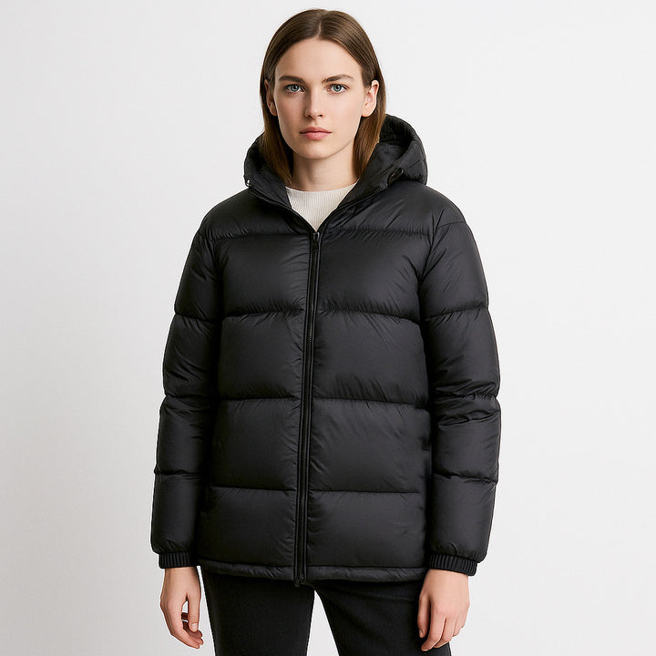 Ladies light insulated winter jacket with adjustable hood Lune London