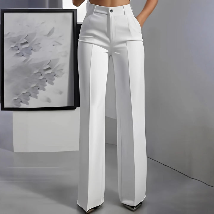 Women's suit trousers, wide cut, high waist and pleats, Lune London