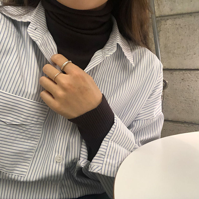 Blouse à manches longues tendance pour femmes avec rayures Chic & Stil