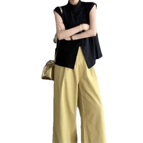 Women Elegant Cut Wide Leg Trousers Lune London