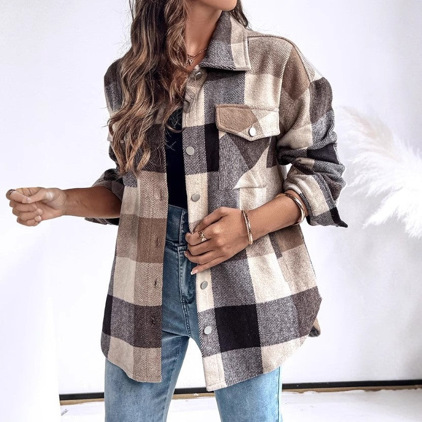 Lune London Checked Design Women's Transition Jacket
