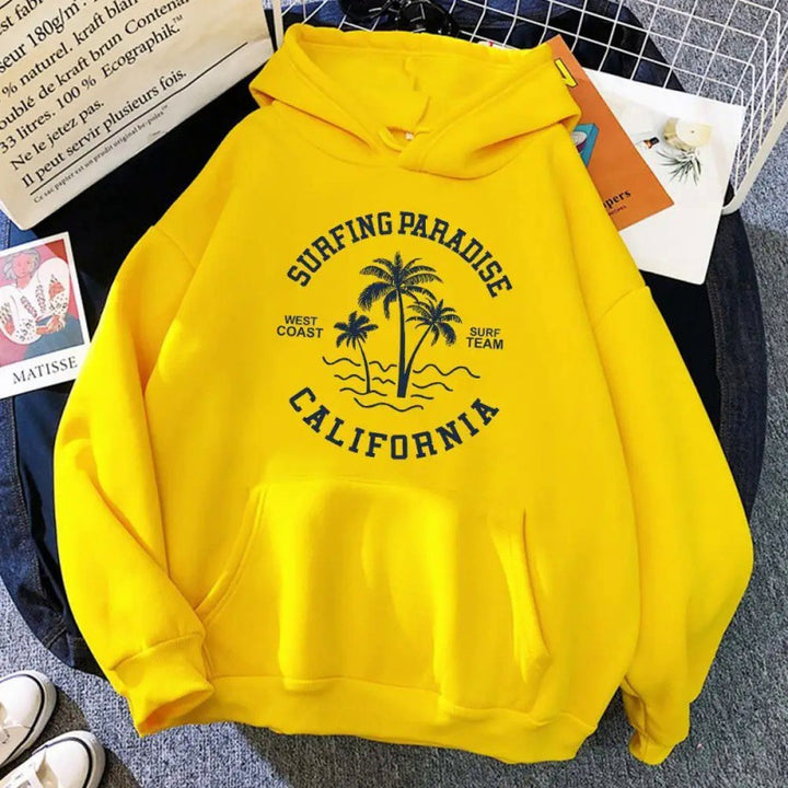 Women's hoodie with casual surf design and high-quality cotton blend Chic & Stil