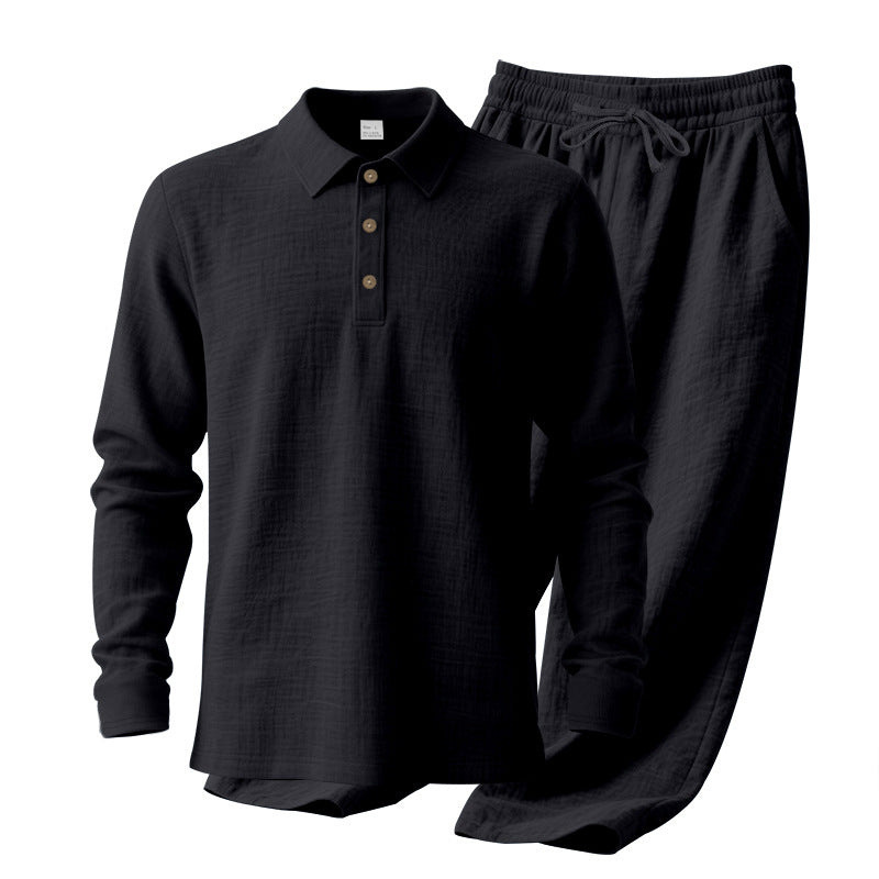 Casual polo for men with comfortable cotton jogger pants Lune London