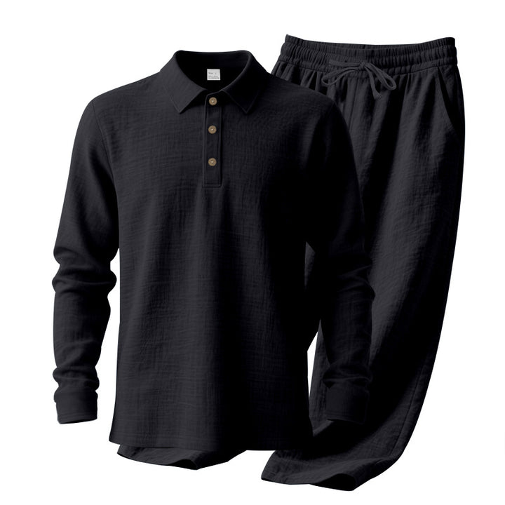 Casual polo for men with comfortable cotton jogger pants Lune London