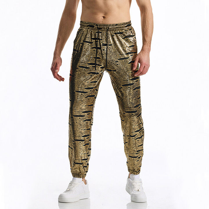 Sporty men's jogger pants with a shiny finish Lune London