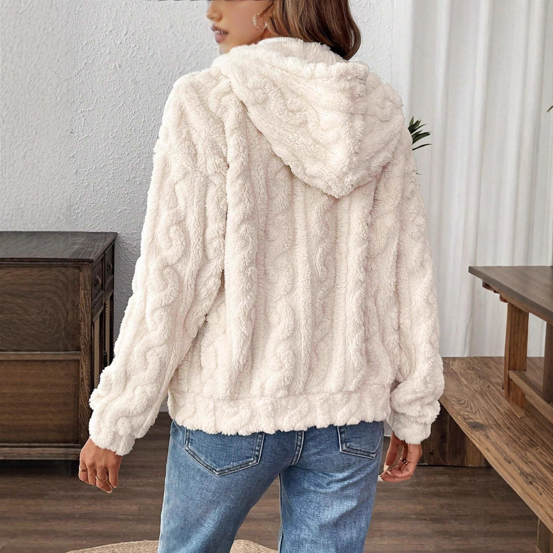 Dames veste en fleece confortable à motif torsadé Chic und Stil