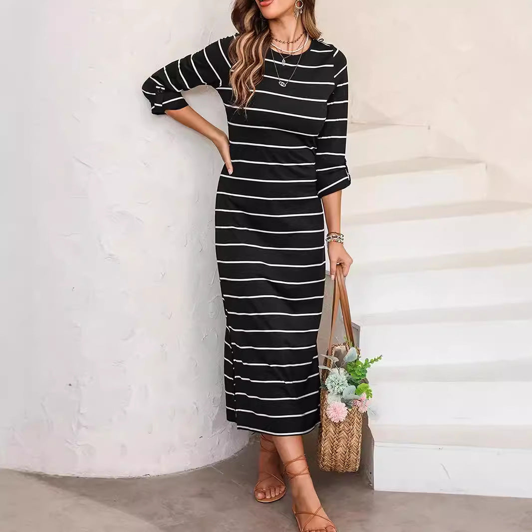 Lune London Casual Striped Maxi Dress for Women