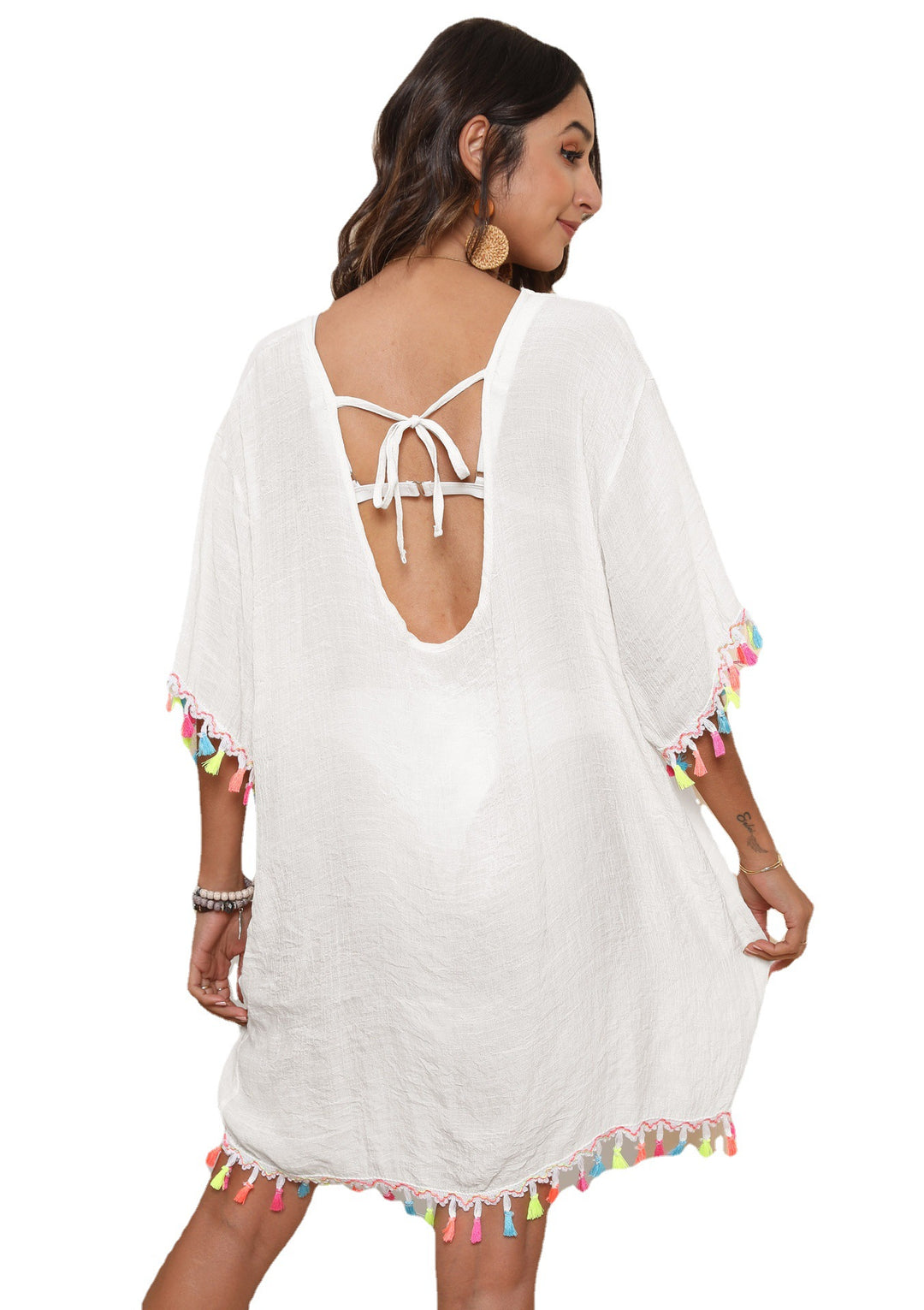 Ladies Animated Fringes Beach Dress Lune London