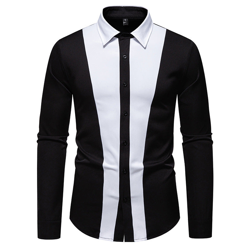 Men's Elegant Shirt with Colored Contrast Inserts Lune London