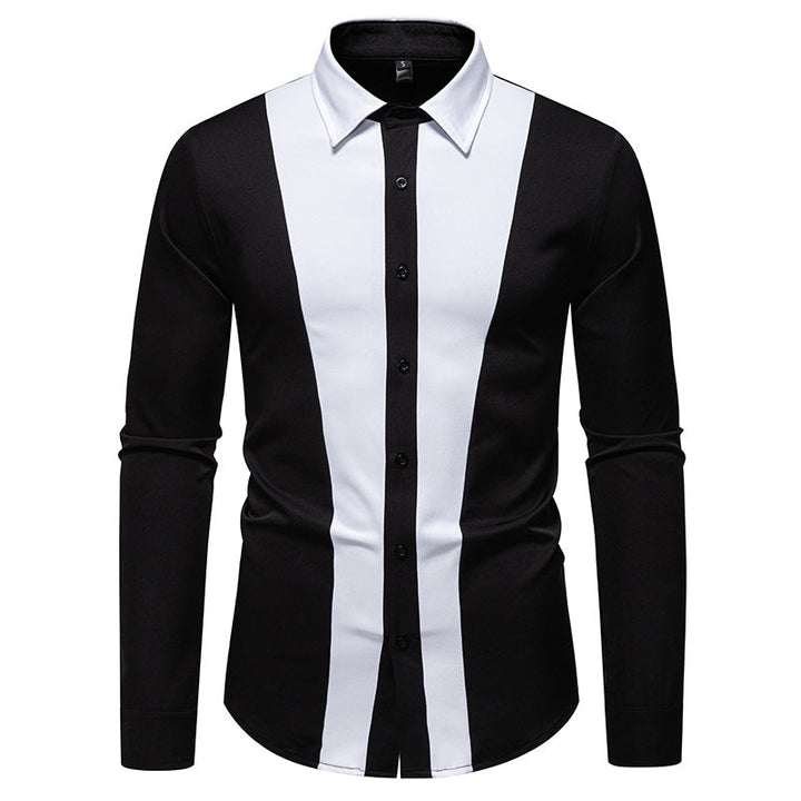 Men's Elegant Shirt with Colored Contrast Inserts Lune London
