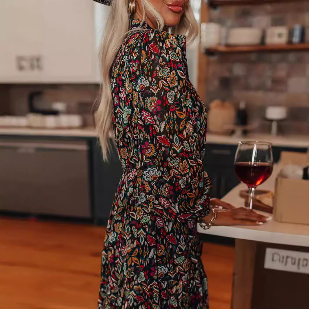 Blouse dress for women with floral design Lune London