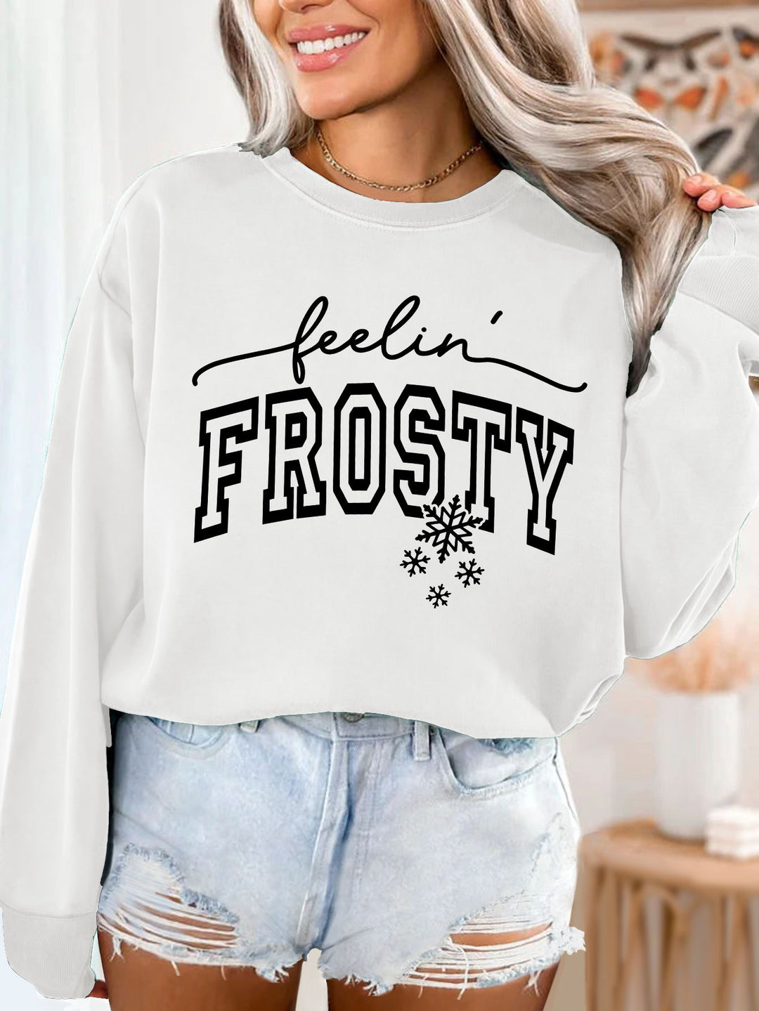 Sweat à capuche pour femmes avec impression graphique Chic & Stil