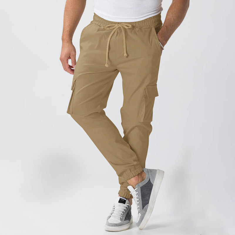 Men's cargo jogging pants with adjustable waist and practical side pockets Lune London